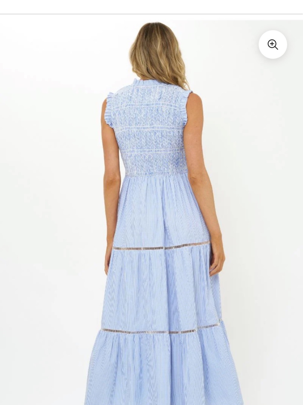 NWT Oliphant Chatham Light Blue Sleeveless Maxi Dress (Size Small) - Picture 2 of 8